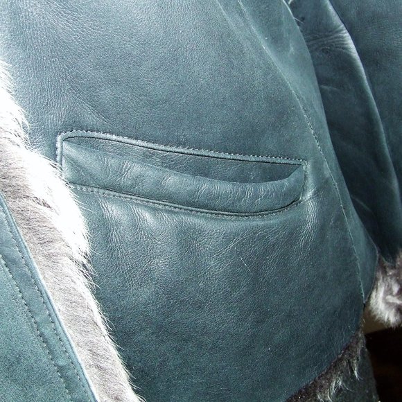 Giorgio Armani Black Label Lamb Shearling Women Jacket 40 Sheepskin Coat - Picture 11 of 11